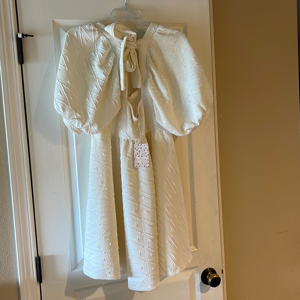 Free People new with tags off white cream dress size Medium